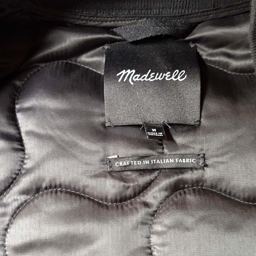 Madewell Black Quilted Jacket - Picture 2 of 6